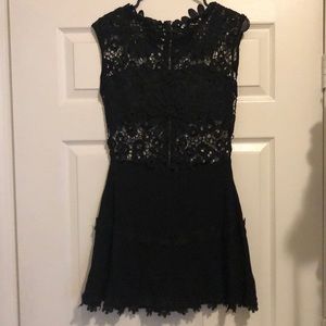 Black flower romper